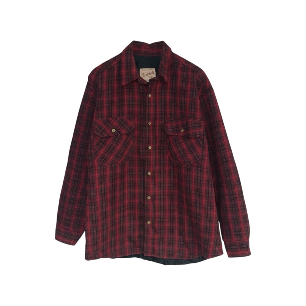 Woolrich‎ Vintage Plaid Button-Down Jacket Men’s Large Red Black Rugged